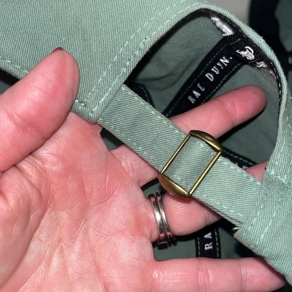 Rae Dunn pair of green baseball hats, mama bear & mini bear one size - Picture 4 of 7